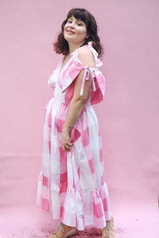 Marshmallow Dress - Pink Checks