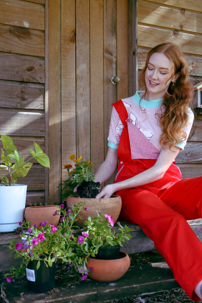 Gatherer Overalls - Cherry Red