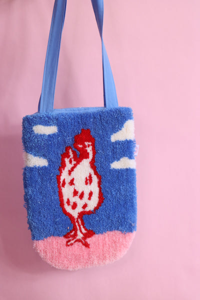 Tufted Chook Bag - Blue Skies