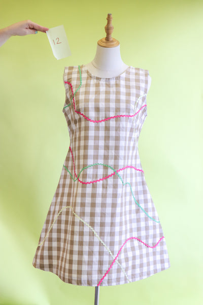 Ric Rac Shift Dress - Gingham