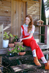 Gatherer Overalls - Cherry Red