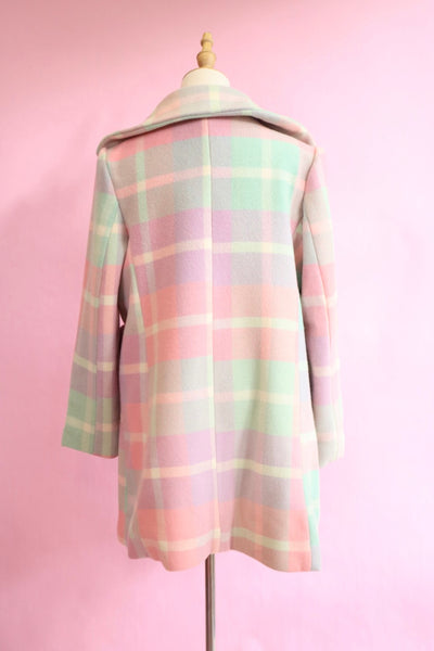 Blanket Coat - Pastel Pink + Green