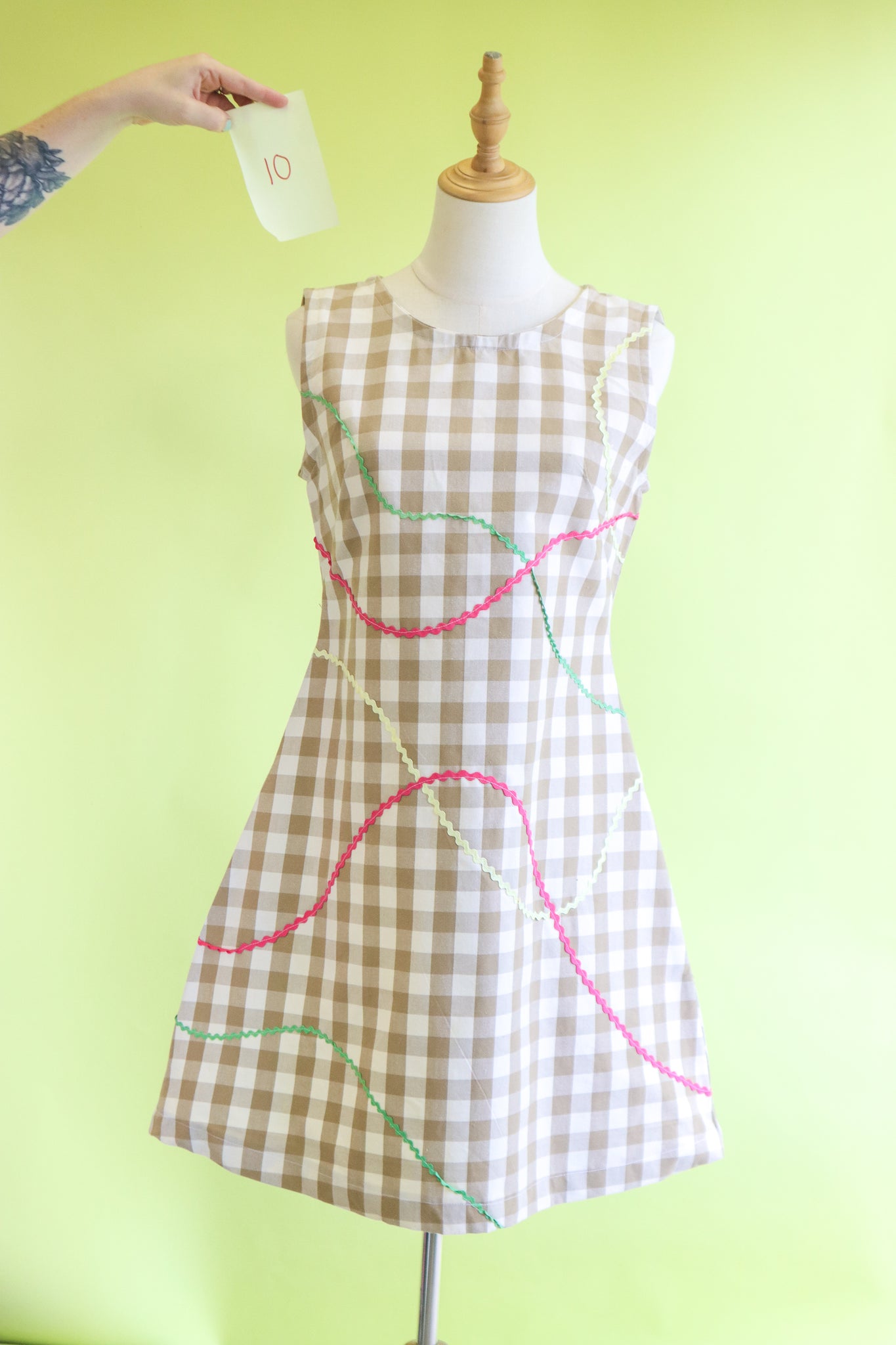 Ric Rac Shift Dress - Gingham