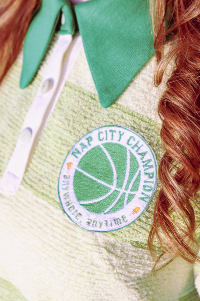 Nap City Champions Dress - Green Stripe