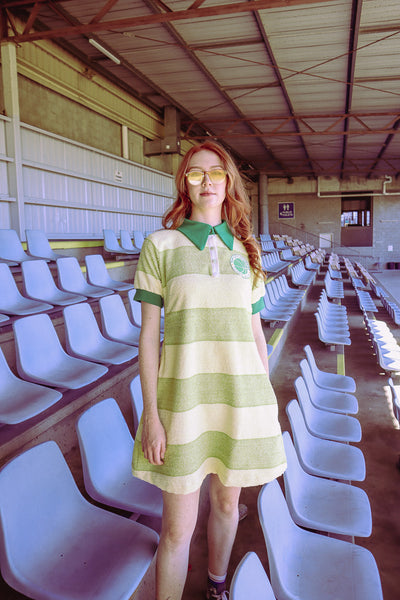 Nap City Champions Dress - Green Stripe