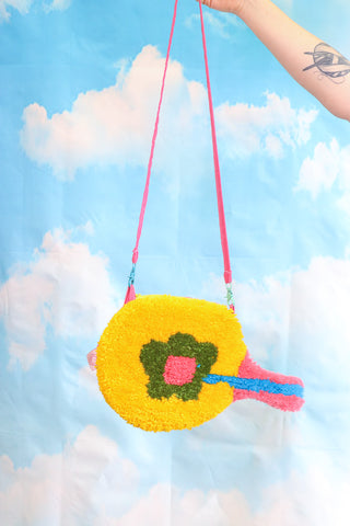 Table Tennis Clutch - Retro Flower Bright Yellow