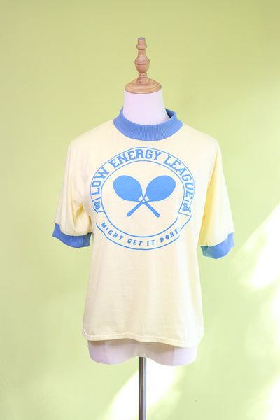 Low Energy League Tshirt - Fake Sports - Butter Yellow