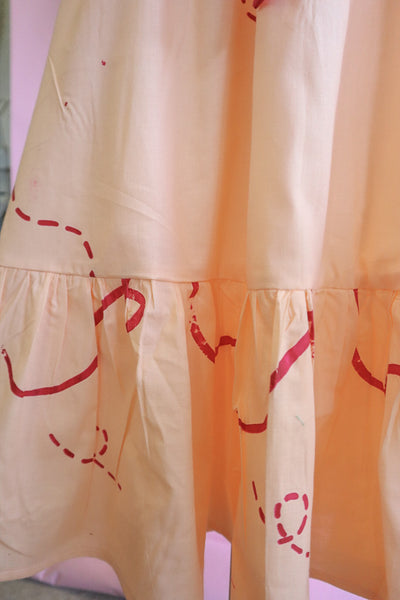 Stitches + Seams Dress - Pink + Apricot