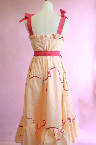 Stitches + Seams Dress - Pink + Apricot