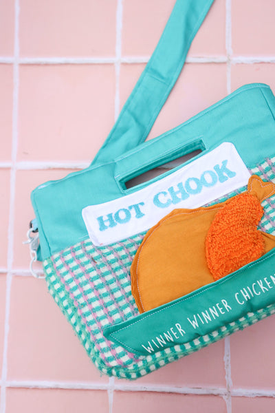 Hot Chook Bag - Seafoam Waffle