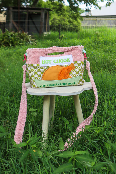 Hot Chook Bag - Fluffy Pink + Vintage Green