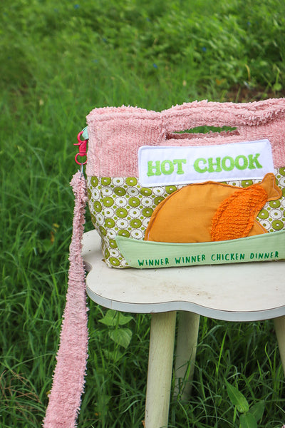 Hot Chook Bag - Fluffy Pink + Vintage Green