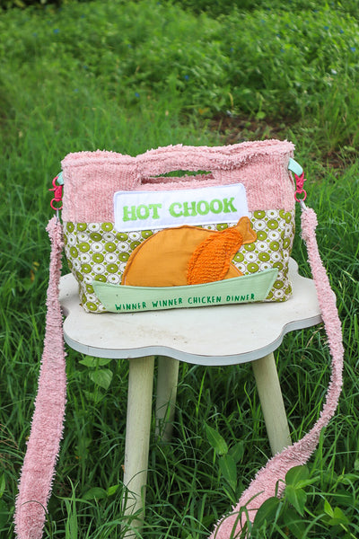 Hot Chook Bag - Fluffy Pink + Vintage Green