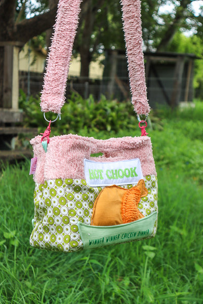 Hot Chook Bag - Fluffy Pink + Vintage Green