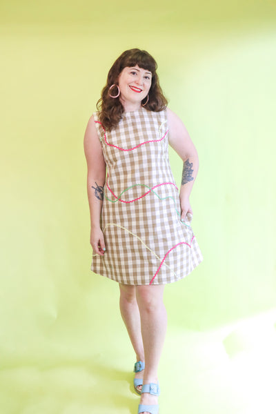 Ric Rac Shift Dress - Gingham