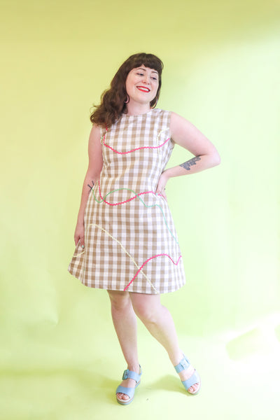 Ric Rac Shift Dress - Gingham