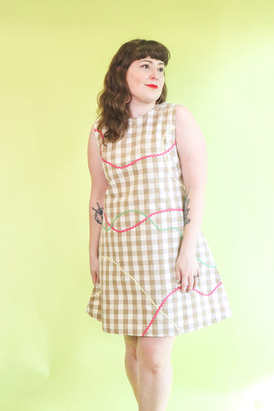 Ric Rac Shift Dress - Gingham