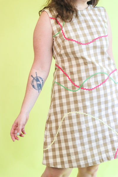 Ric Rac Shift Dress - Gingham