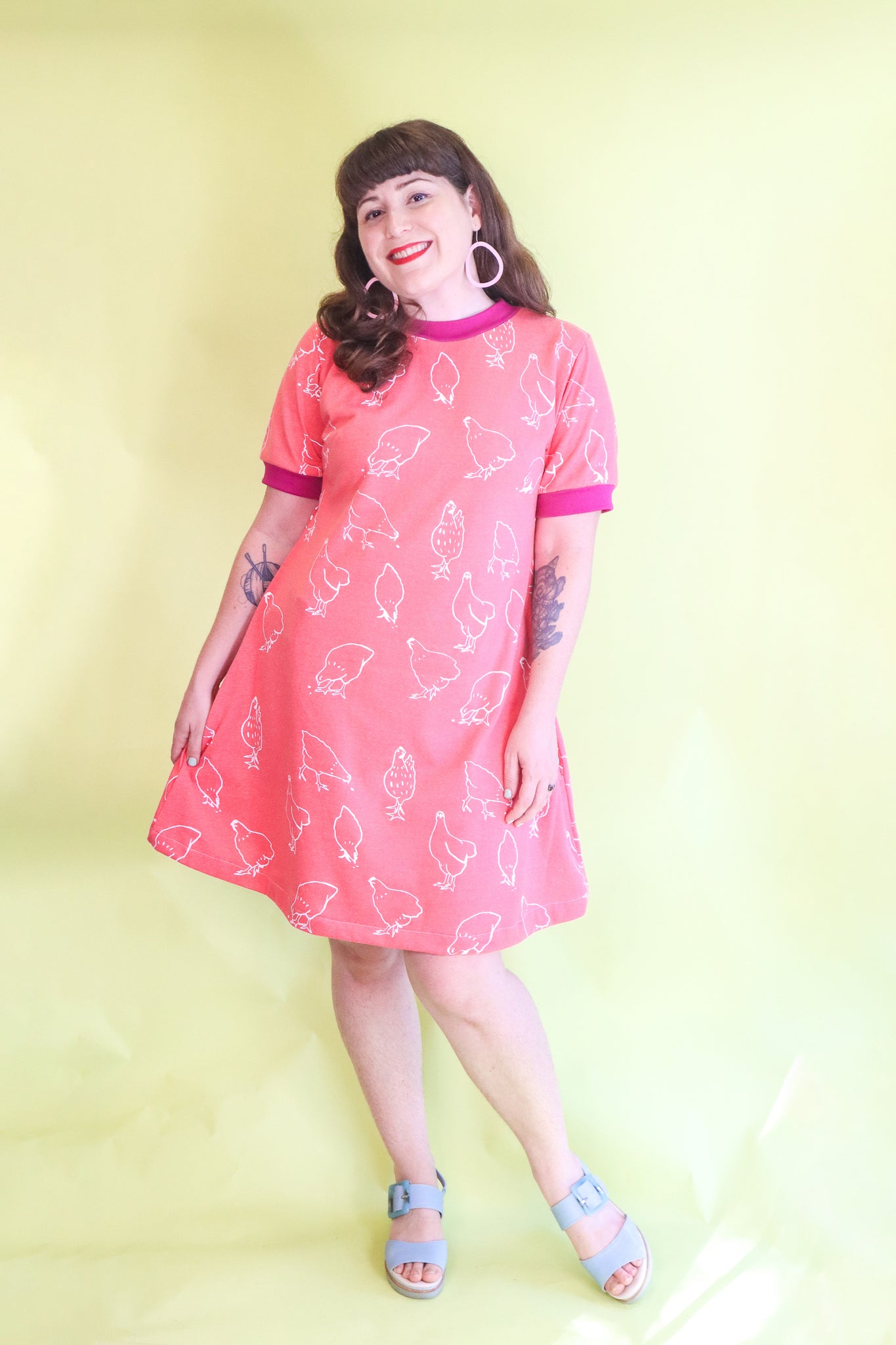 Chook Dress - Dark Pink