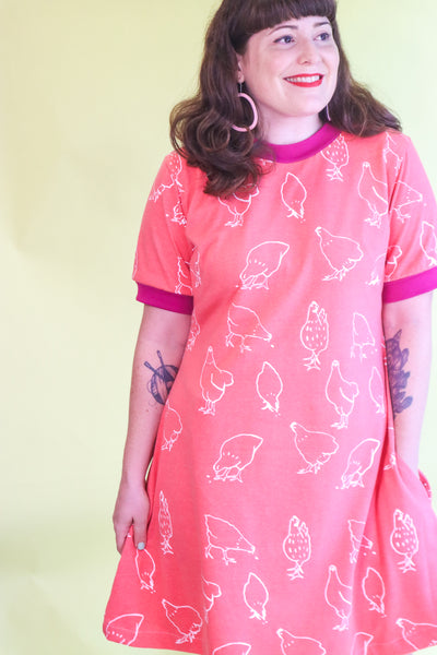 Chook Dress - Dark Pink