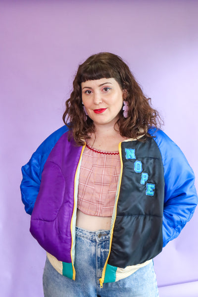 Nope Puffy - Blue + Black