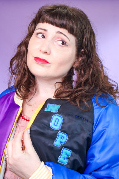 Nope Puffy - Blue + Black