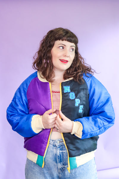 Nope Puffy - Blue + Black