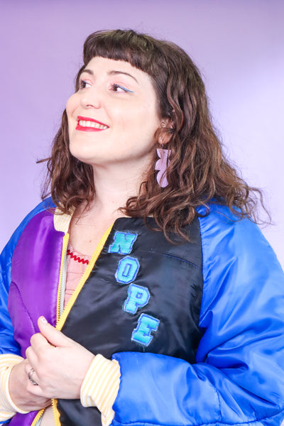 Nope Puffy - Blue + Black