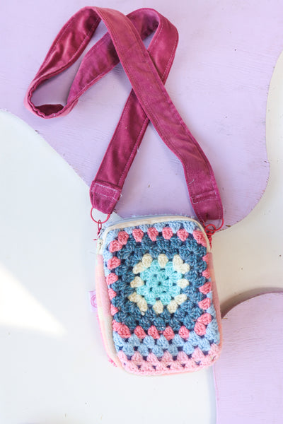 Mini Scrappack - Blue + Pink Crochet