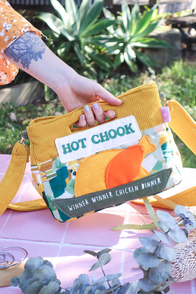 Hot Chook Bag - Golden Collage