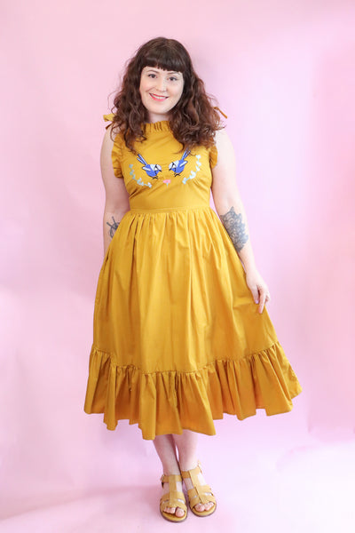 Fairy Wren Dress - Mustard