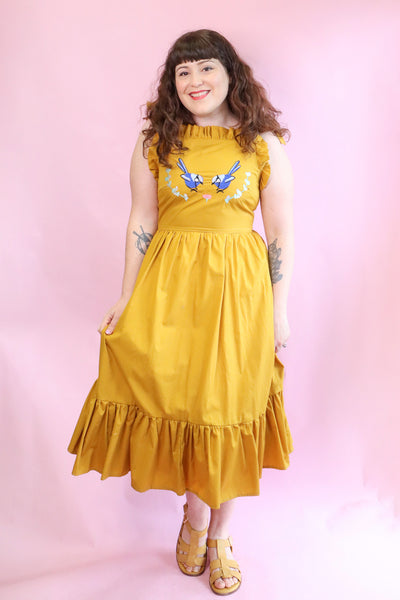Fairy Wren Dress - Mustard