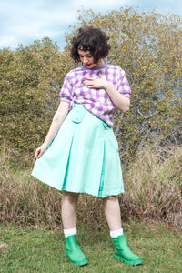 Miss Ithaca Skirt - Mint Two Tone