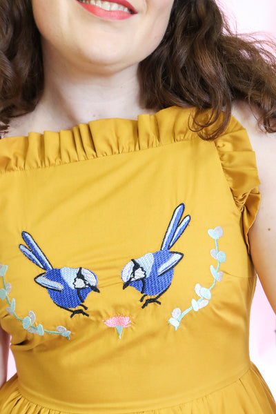 Fairy Wren Dress - Mustard