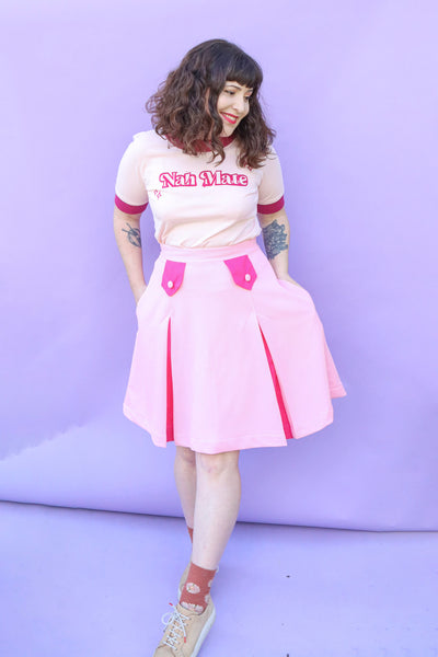 Miss Ithaca Skirt - Pink Two Tone
