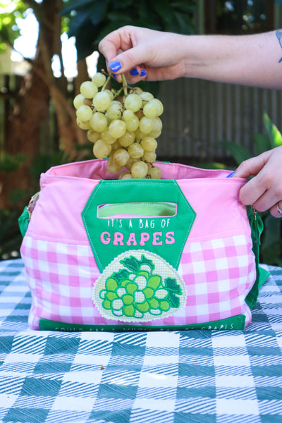 Grape Bag - Pink Gingham