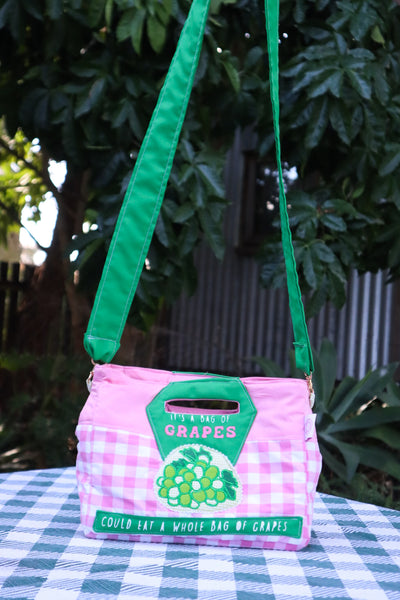 Grape Bag - Pink Gingham