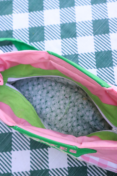 Grape Bag - Pink Gingham