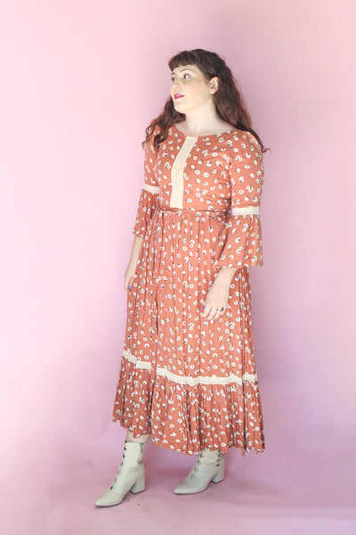 Stevie Dress - Dusty Pink Garden