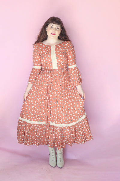 Stevie Dress - Dusty Pink Garden