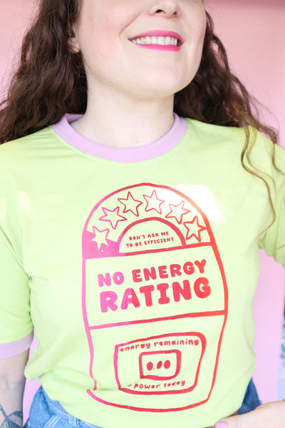 No Energy Rating T-shirt - Avocado Green