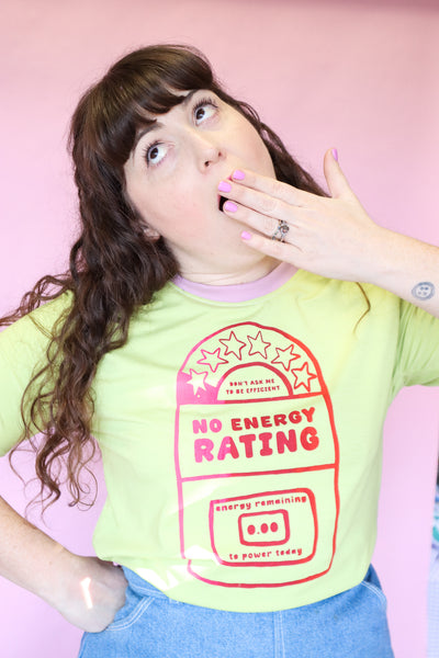 No Energy Rating T-shirt - Avocado Green
