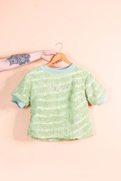 Nah Mate Fluffy Tee - Green - Five of a kind!
