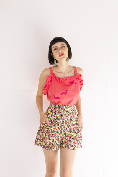 Sweet Floral Shorts - Two of a kind - Handmade by Alice
