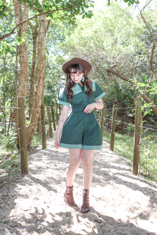 Dolly Playsuit - Green Dream