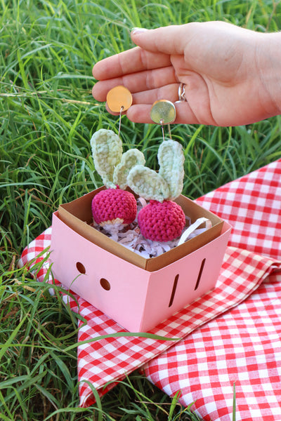 Radish Earrings - Handmade by Alice
